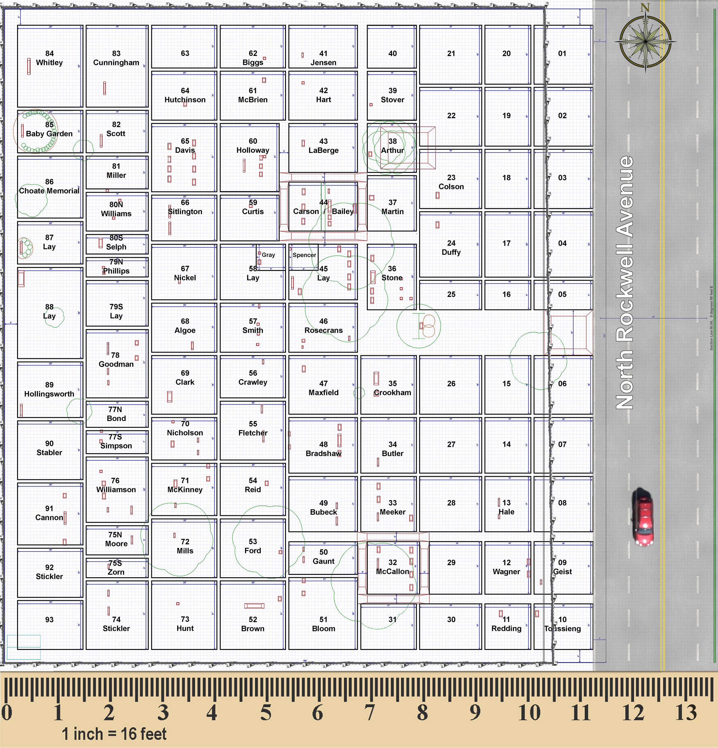 Olive Hill Cemetery Map